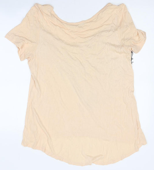 Womens UK Size 16 Atmosphere Beige Basic T-Shirt