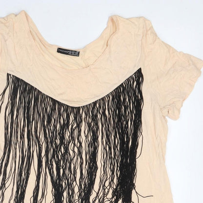 Womens UK Size 16 Atmosphere Beige Basic T-Shirt