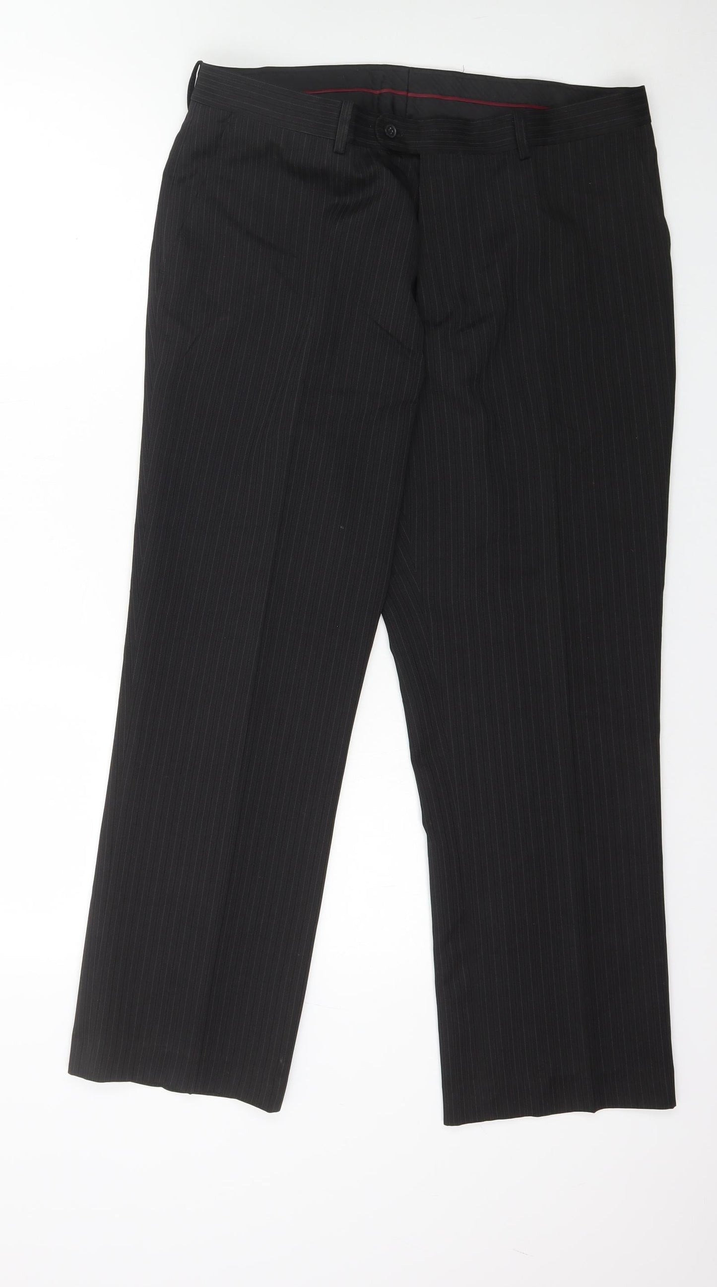Womens UK Size 36 in Taylor & Wright Regular Fit Dress Pants Black Trousers