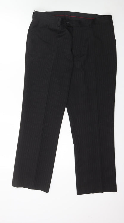 Womens UK Size 36 in Taylor & Wright Regular Fit Dress Pants Black Trousers