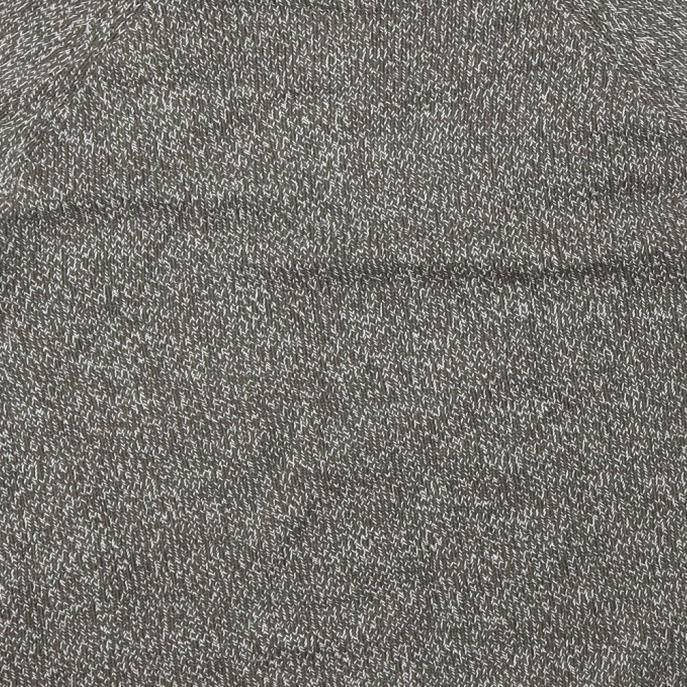 New Look Mens Grey Round Neck Cotton Pullover Jumper Size S