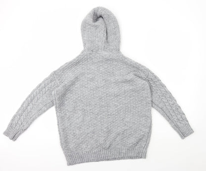 Falmer Mens Grey Round Neck Polyester Pullover Jumper Size M