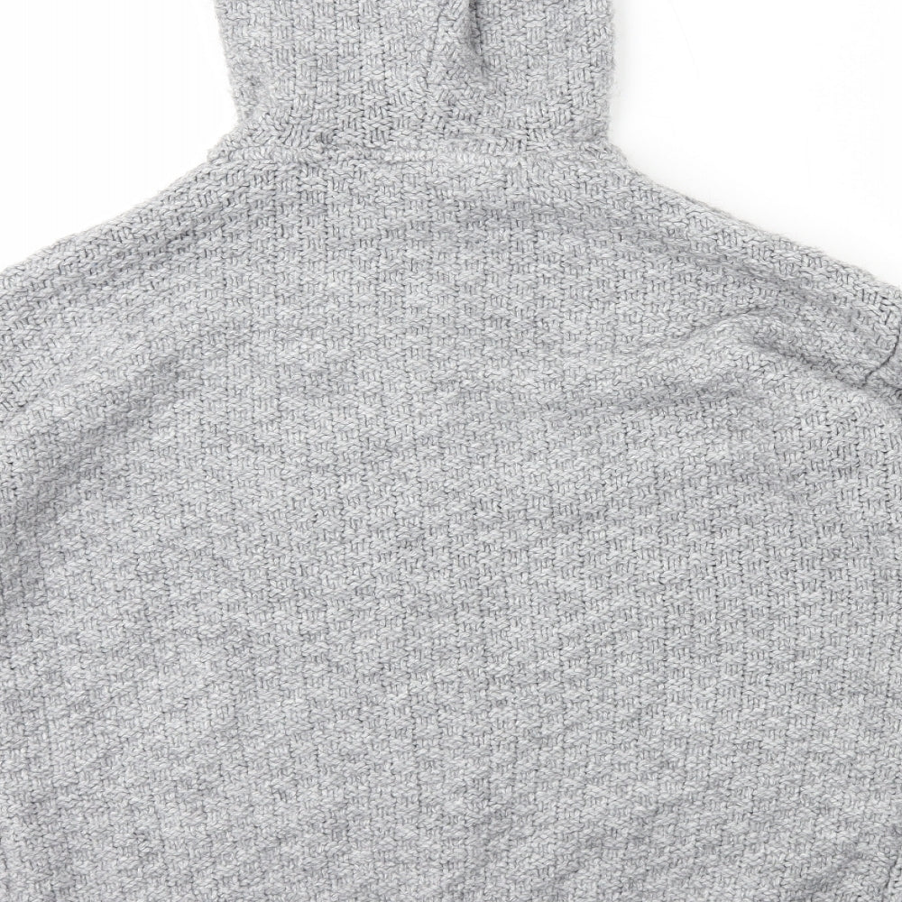 Falmer Mens Grey Round Neck Polyester Pullover Jumper Size M