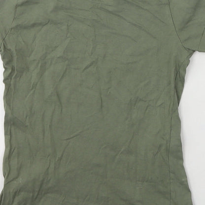 Primark Boys Green Cotton Basic T-Shirt Size 8-9 Years Round Neck Pullover - Brooklyn