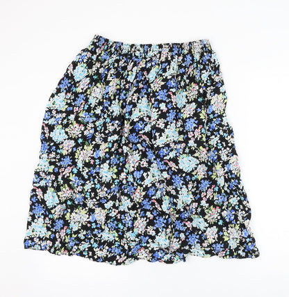 Autonomy Womens Multicoloured Floral Polyester A-Line Skirt Size L