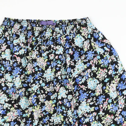 Autonomy Womens Multicoloured Floral Polyester A-Line Skirt Size L