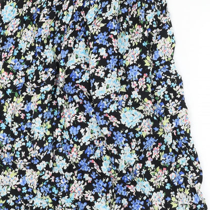 Autonomy Womens Multicoloured Floral Polyester A-Line Skirt Size L