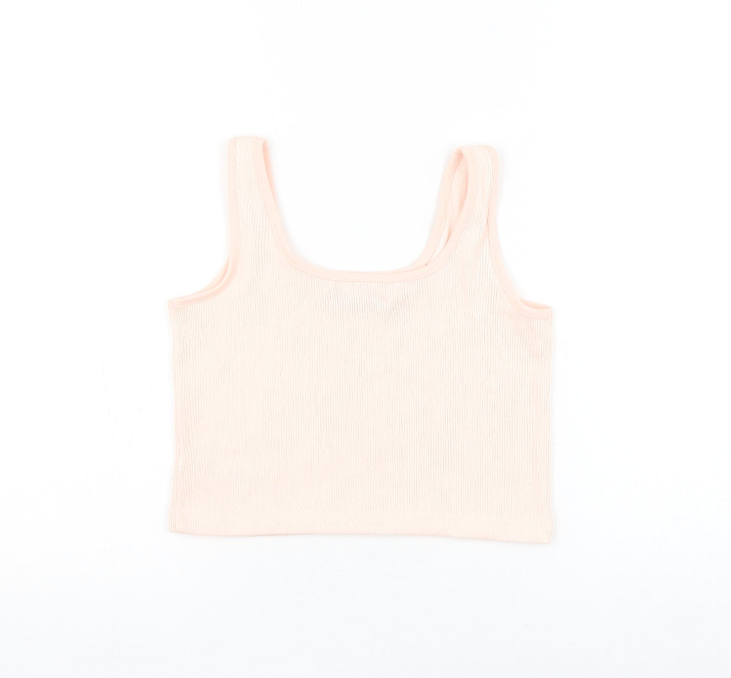 George Girls Pink Polyester Cropped Tank Size 12-13 Years Round Neck Pullover