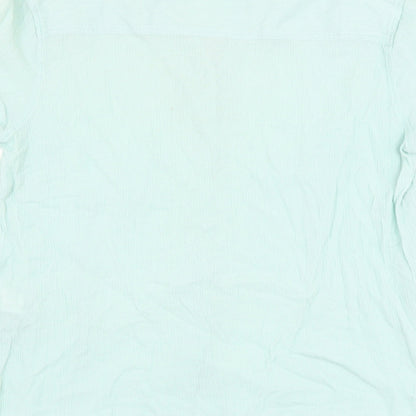 Womens UK Size 14 Marks and Spencer Blue Basic Button-Up