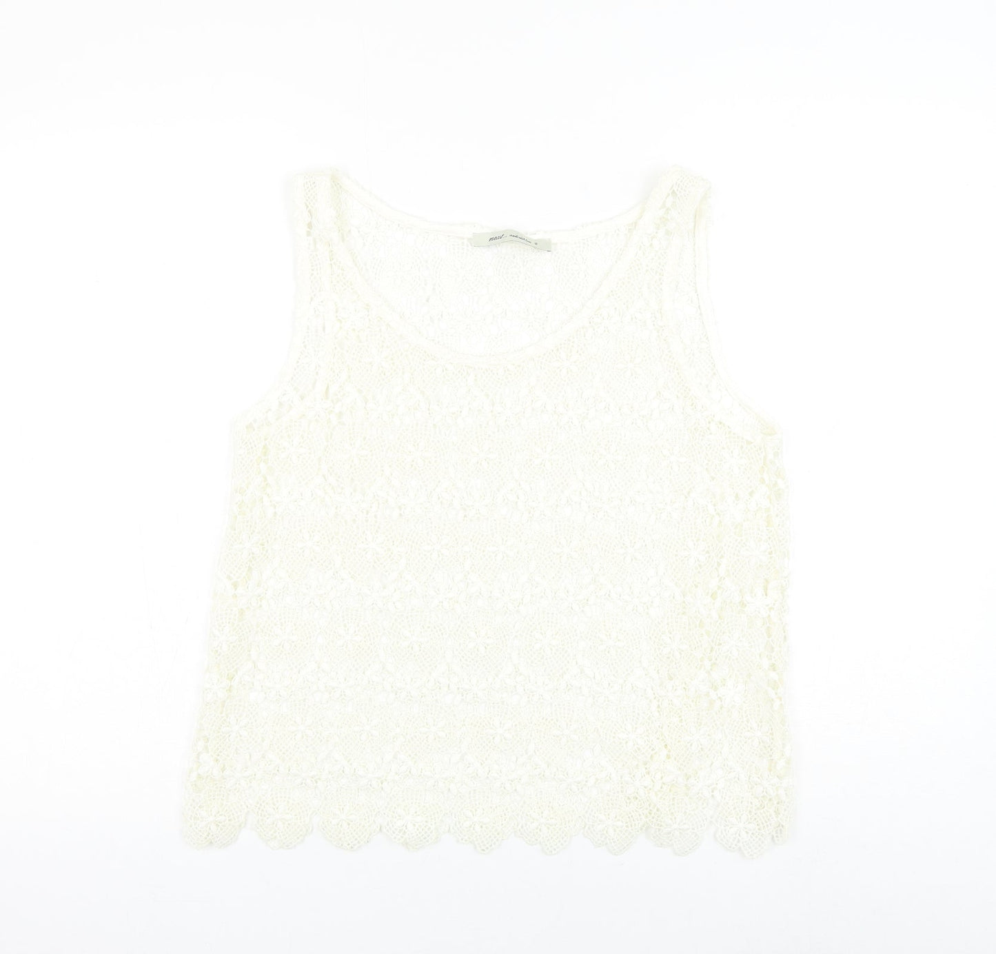 Womens UK Size 10 NEXT White Basic Blouse