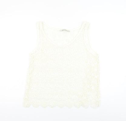 Womens UK Size 10 NEXT White Basic Blouse