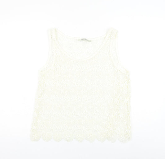Womens UK Size 10 NEXT White Basic Blouse