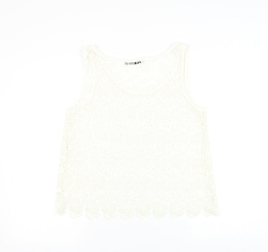 Womens UK Size 10 NEXT White Basic Blouse