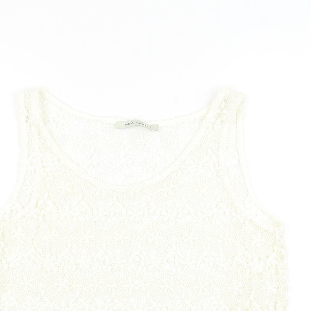 Womens UK Size 10 NEXT White Basic Blouse