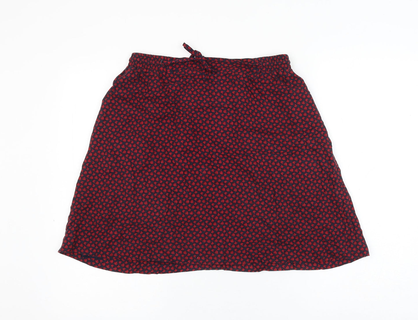 Somewhere Womens Blue Geometric Viscose A-Line Skirt Size 14 Drawstring