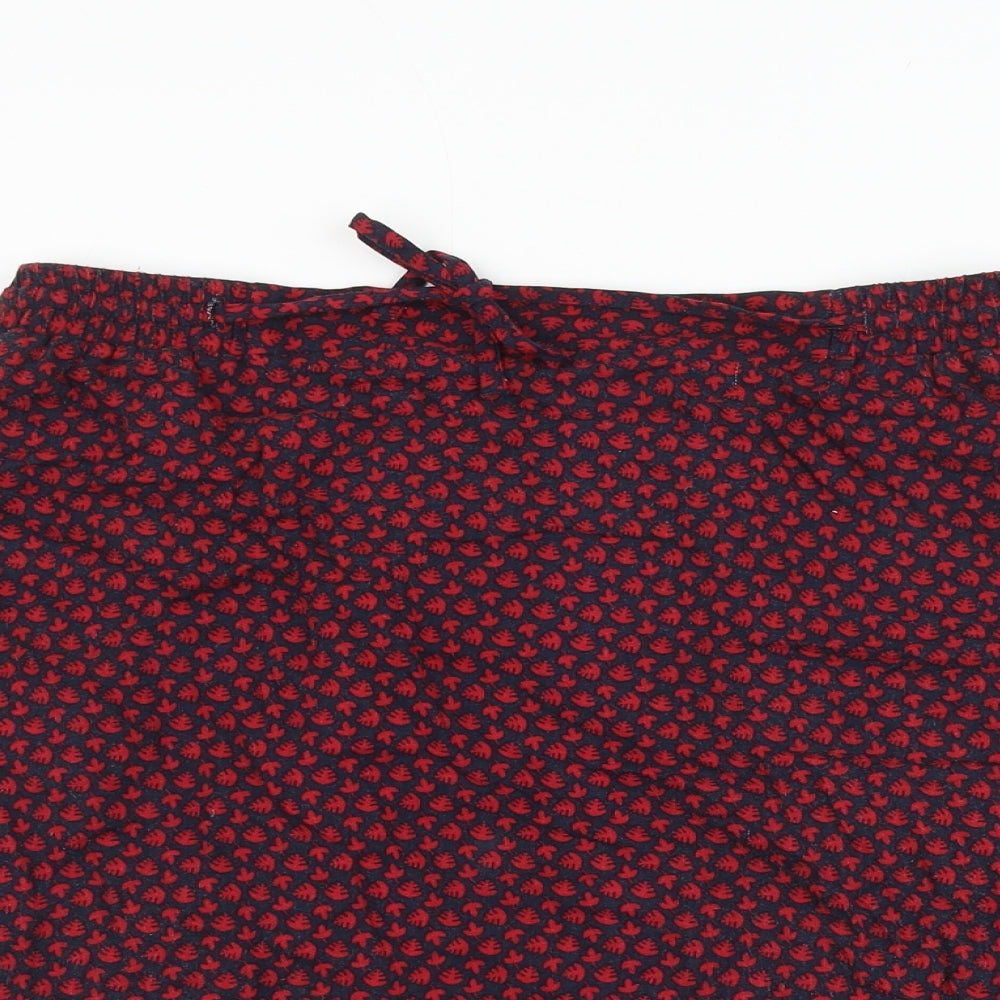 Somewhere Womens Blue Geometric Viscose A-Line Skirt Size 14 Drawstring