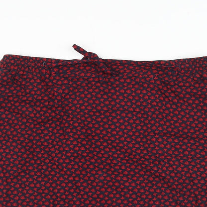 Somewhere Womens Blue Geometric Viscose A-Line Skirt Size 14 Drawstring