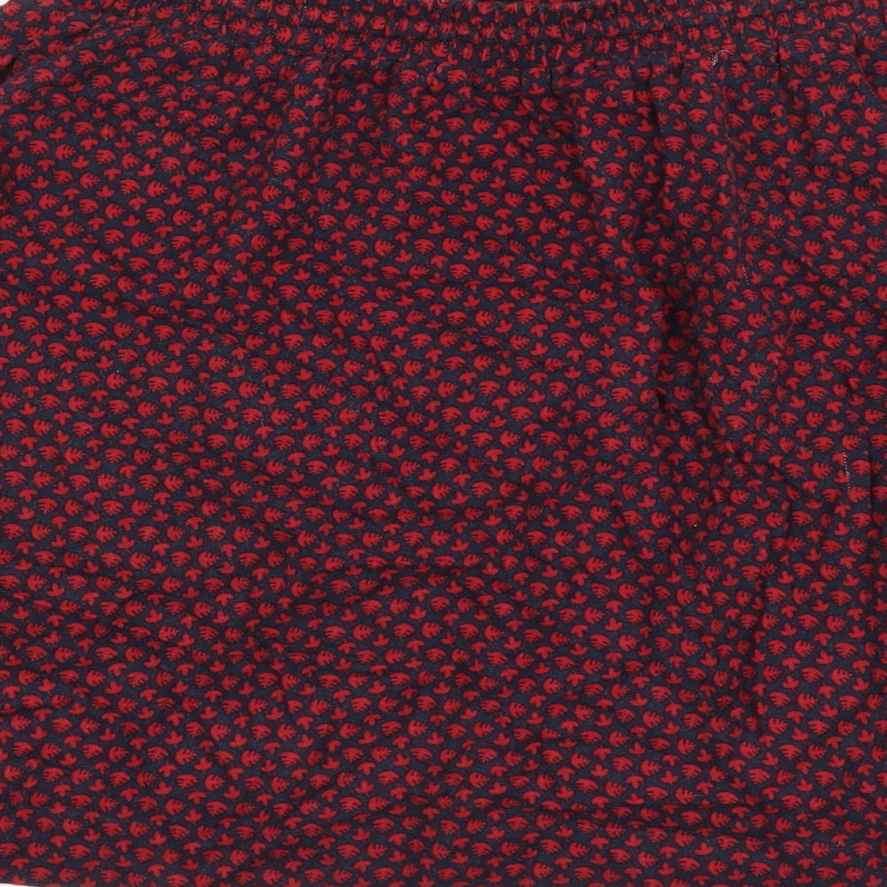 Somewhere Womens Blue Geometric Viscose A-Line Skirt Size 14 Drawstring
