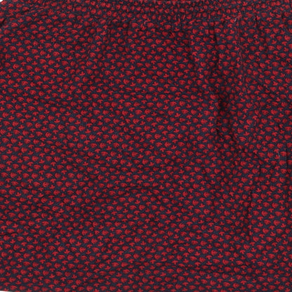 Somewhere Womens Blue Geometric Viscose A-Line Skirt Size 14 Drawstring