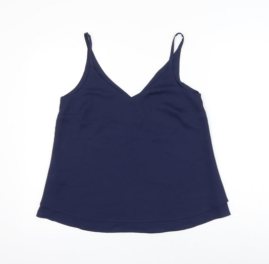 George Womens Blue Polyester Camisole Tank Size 10 V-Neck