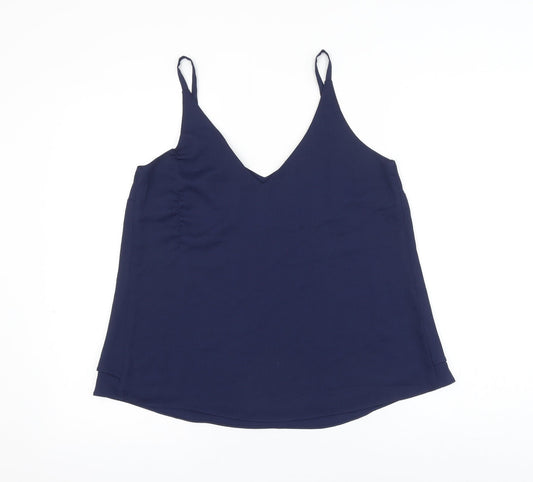 George Womens Blue Polyester Camisole Tank Size 10 V-Neck