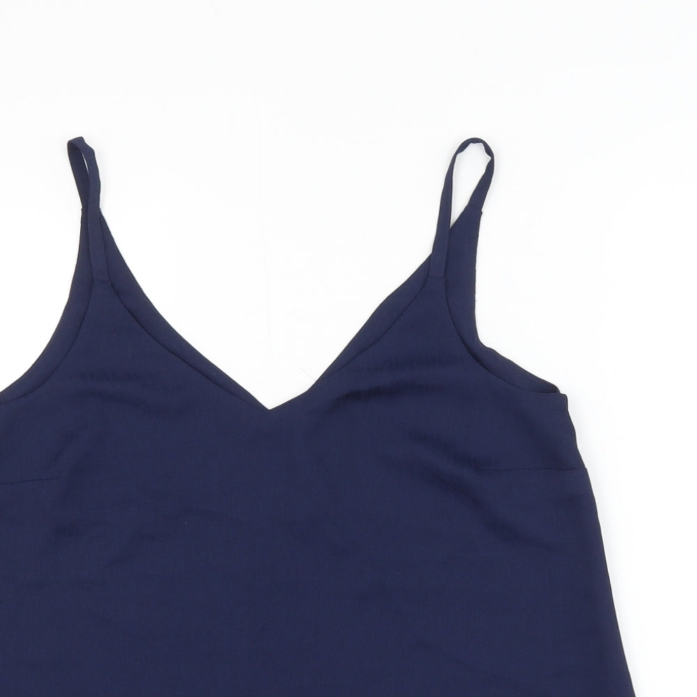 George Womens Blue Polyester Camisole Tank Size 10 V-Neck