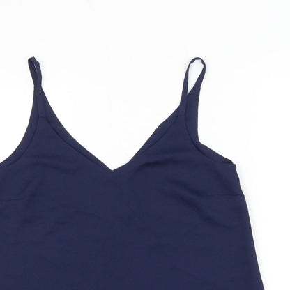 George Womens Blue Polyester Camisole Tank Size 10 V-Neck