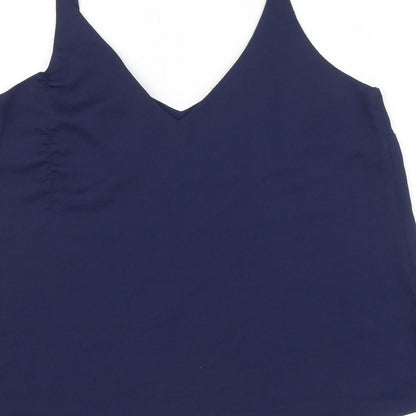 George Womens Blue Polyester Camisole Tank Size 10 V-Neck