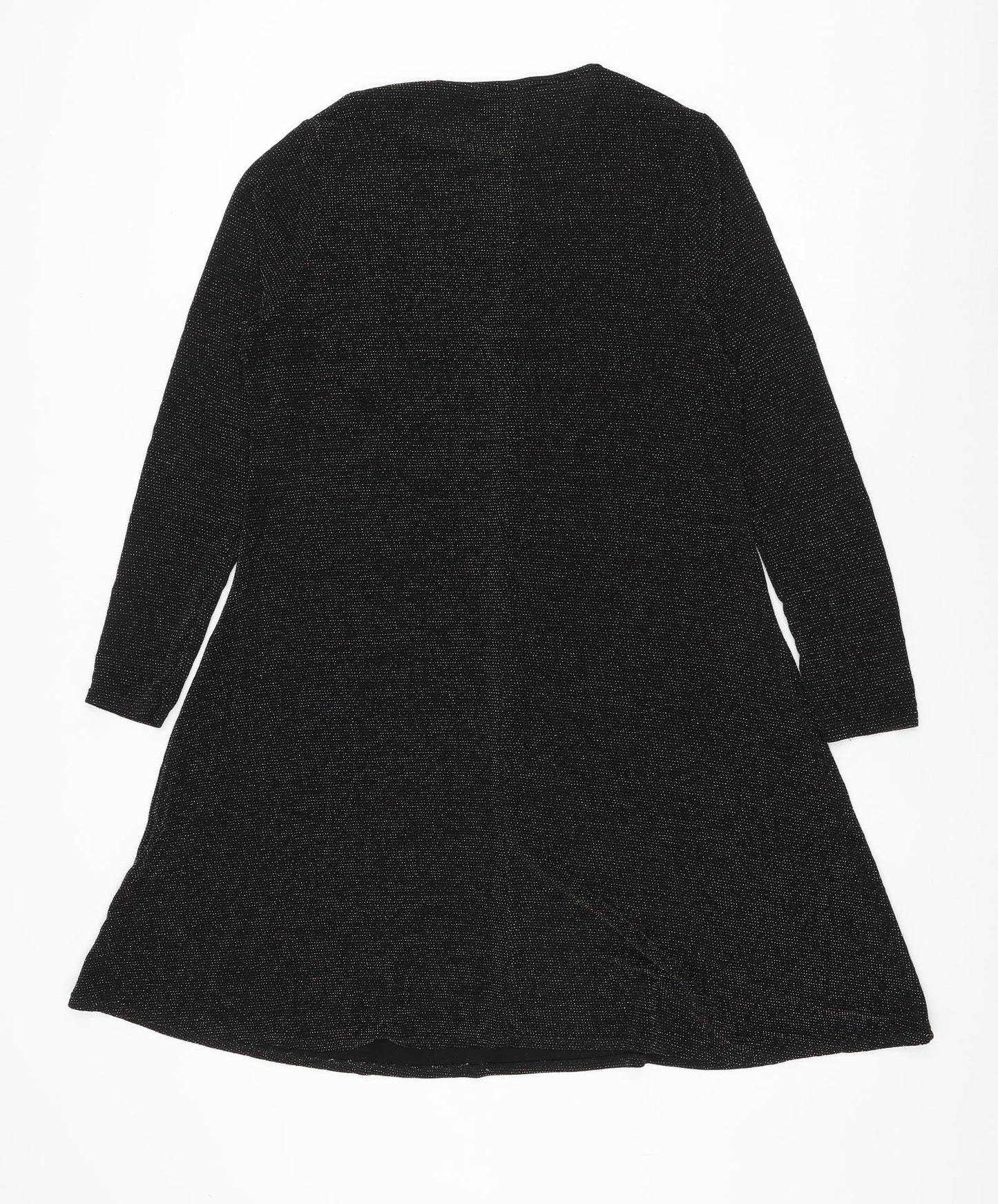 B.YOU Womens Gold Polyamide Shift Size 16 Round Neck Pullover