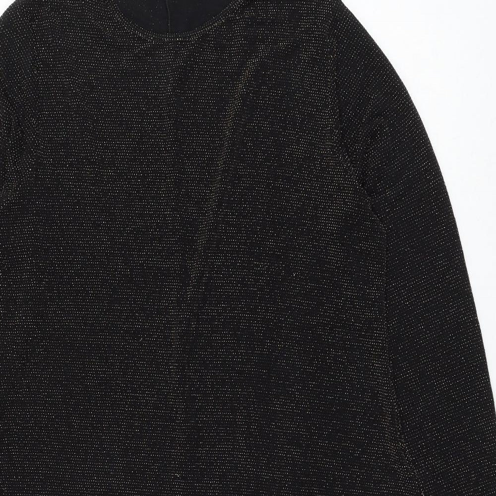 B.YOU Womens Gold Polyamide Shift Size 16 Round Neck Pullover