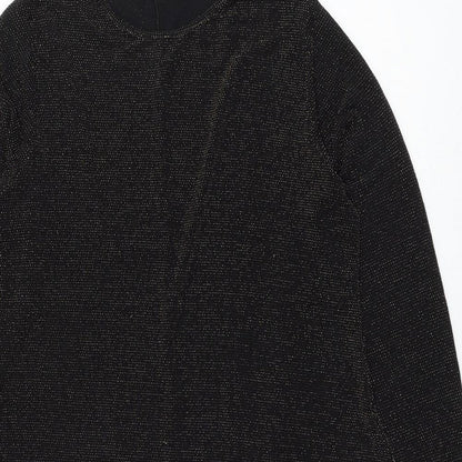 B.YOU Womens Gold Polyamide Shift Size 16 Round Neck Pullover