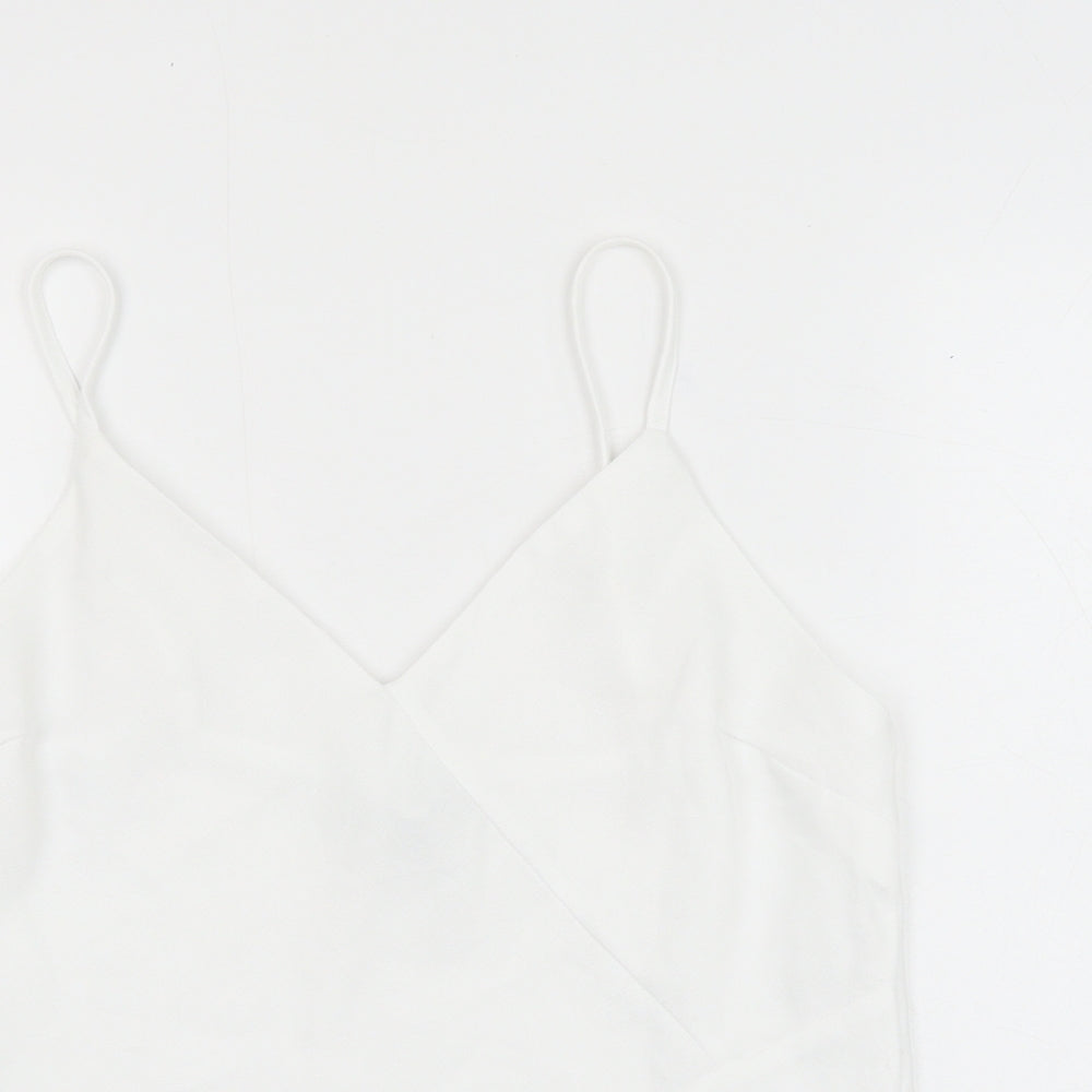 Womens UK Size 8 River Island White Camisole Tank