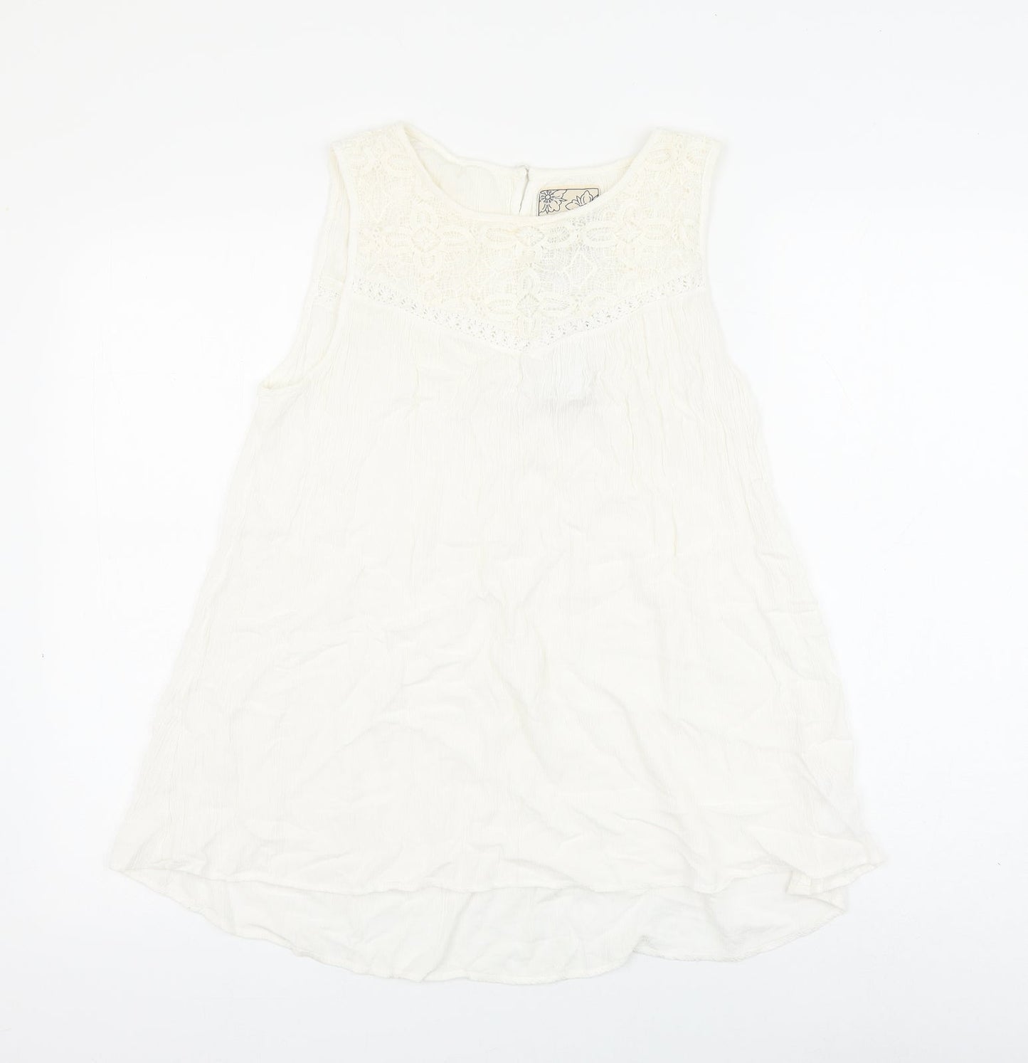 Womens UK Size 14 M&Co White Basic Blouse
