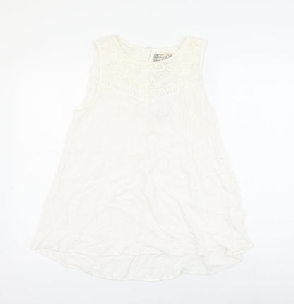 Womens UK Size 14 M&Co White Basic Blouse