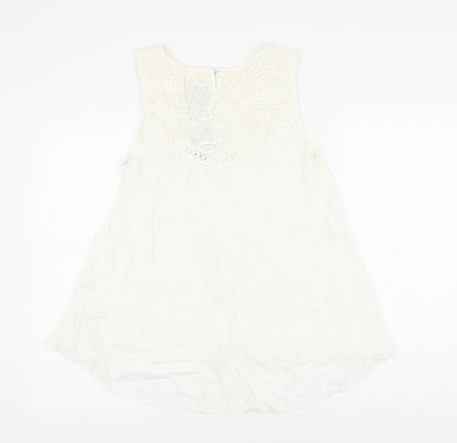 Womens UK Size 14 M&Co White Basic Blouse