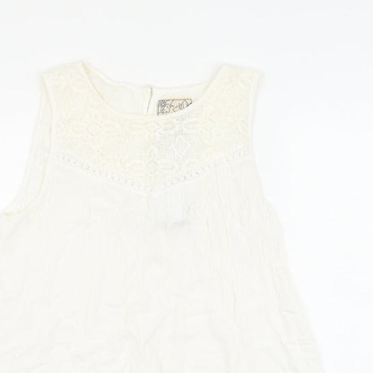 Womens UK Size 14 M&Co White Basic Blouse