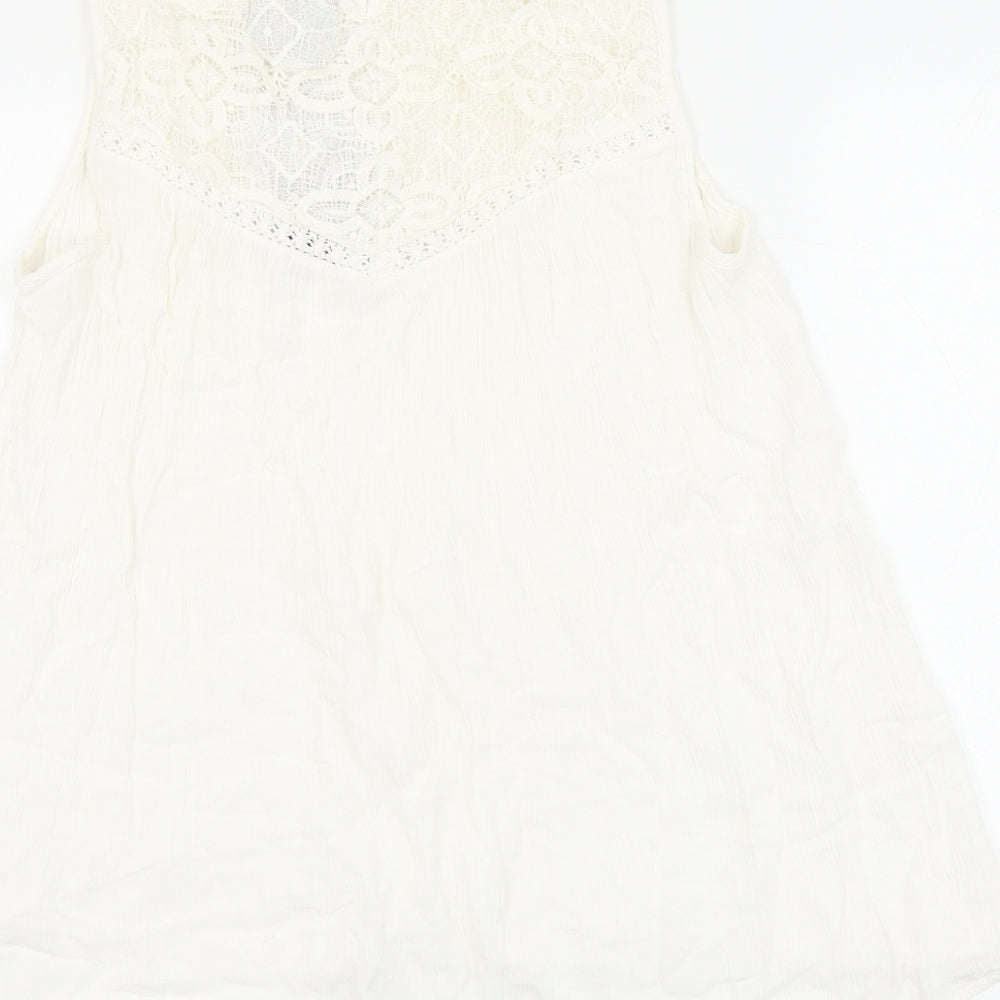 Womens UK Size 14 M&Co White Basic Blouse
