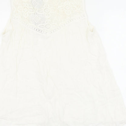 Womens UK Size 14 M&Co White Basic Blouse