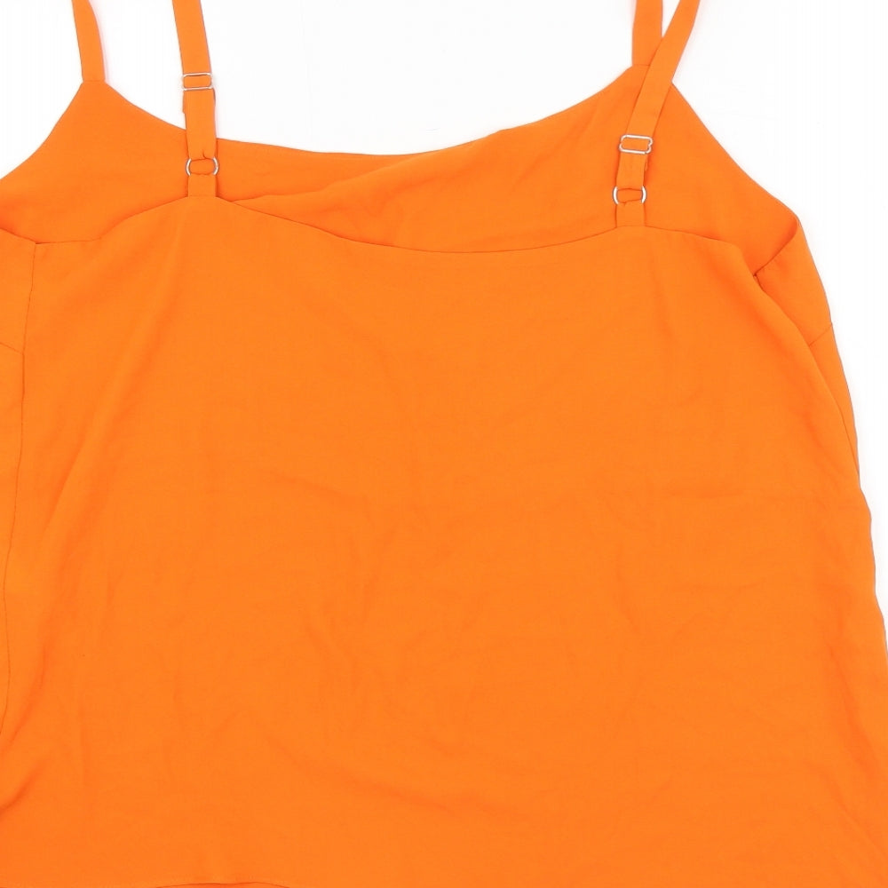 Womens UK Size 10 Wallis Orange Camisole Tank