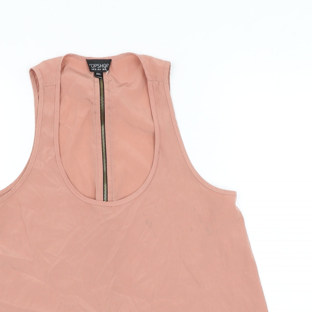 Womens UK Size 8 Topshop Pink Camisole Tank