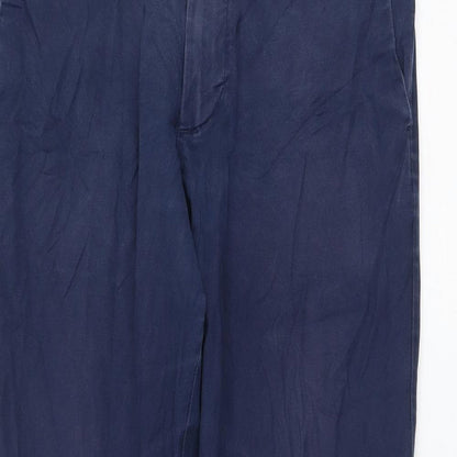 Gap Mens Blue Cotton Trousers Size 32 in L39 in Regular Zip