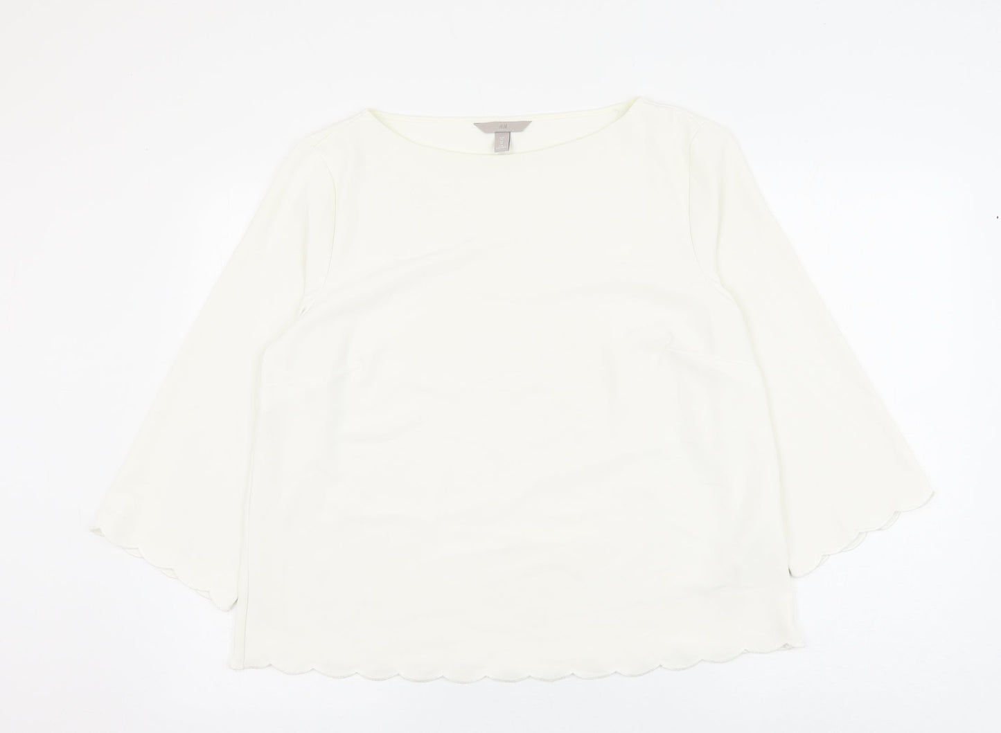 Womens UK Size 16 H&M White Basic Blouse