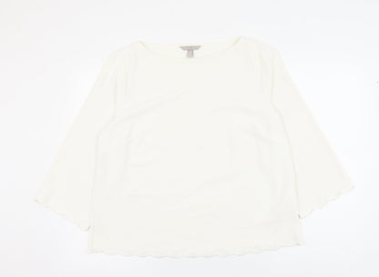 Womens UK Size 16 H&M White Basic Blouse