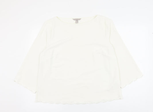 Womens UK Size 16 H&M White Basic Blouse