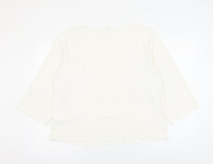 Womens UK Size 16 H&M White Basic Blouse