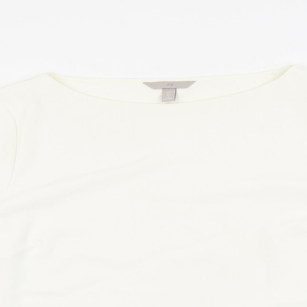 Womens UK Size 16 H&M White Basic Blouse