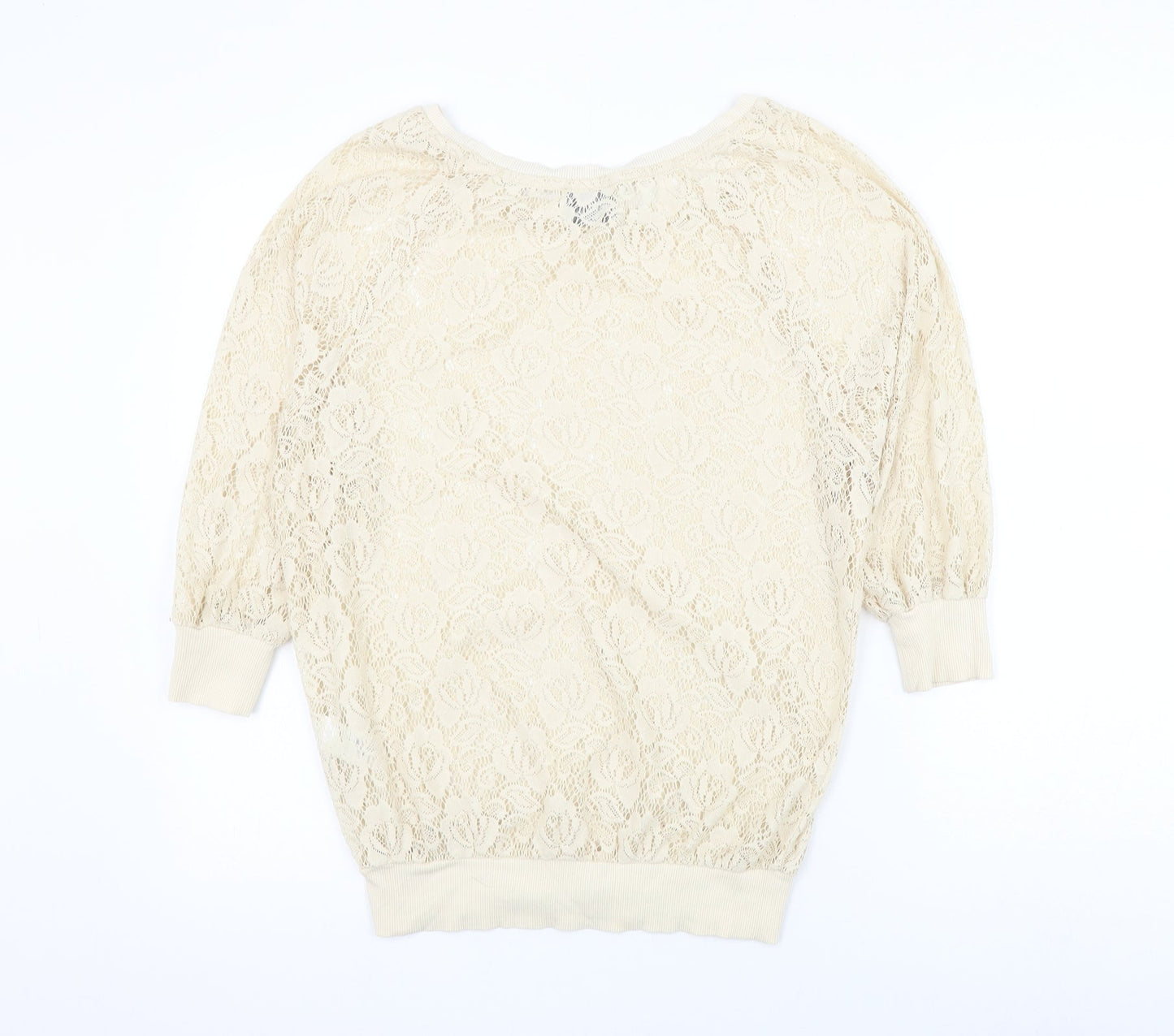 Womens UK Size 8 NEXT Beige Pullover Jumper