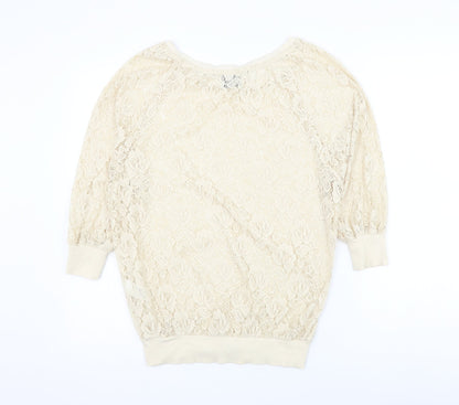 Womens UK Size 8 NEXT Beige Pullover Jumper
