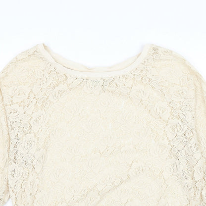 Womens UK Size 8 NEXT Beige Pullover Jumper