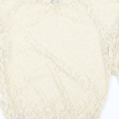 Womens UK Size 8 NEXT Beige Pullover Jumper